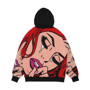 Alternative view of Red Hair Crying Comic Girl Men's All-Over-Print Hoodie