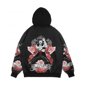 Alternative view of Red Riot Flower Boy ~ Kirishima Eijirou My Hero Academia Men's All-Over-Print Hoodie