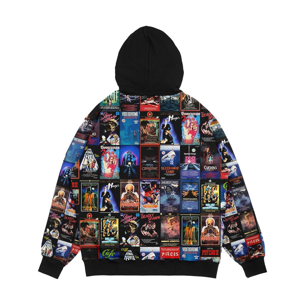 Retro Horror Vhs Artwork 1983 Men's All-Over-Print Hoodie - Image 2
