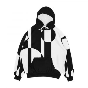 Retro Sixties Black And White Op Art Men's All-Over-Print Hoodie