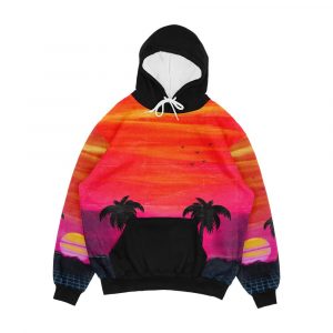 Retro Sunset 2 Men's All-Over-Print Hoodie