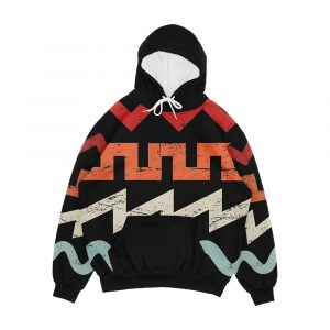 Retro Synth Waveforms Men's All-Over-Print Hoodie