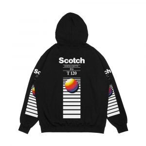 Alternative view of Retro Vhs Tape Vaporwave Aesthetic Men's All-Over-Print Hoodie