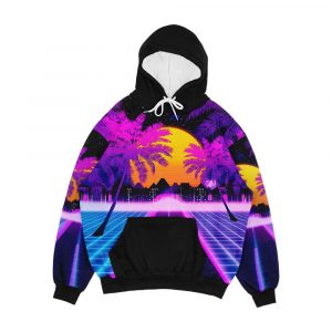 Retrowave Men's All-Over-Print Hoodie