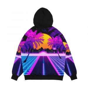 Alternative view of Retrowave Men's All-Over-Print Hoodie
