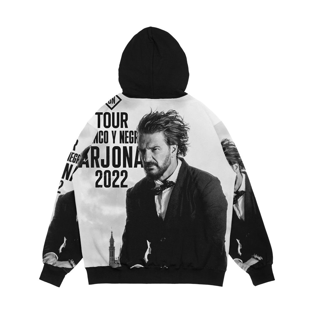 Ricardo Arjona Blanco Y Negro Tour Men's All-Over-Print Hoodie - Image 2