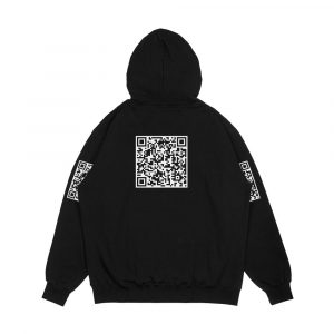 Alternative view of Rick Roll Qr Men's All-Over-Print Hoodie