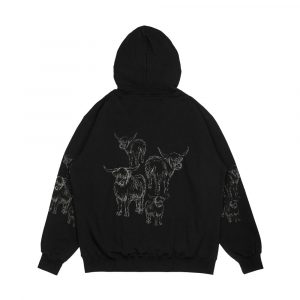 Alternative view of Right Out Of The Gate Highland Cattle Funny Gift Men's All-Over-Print Hoodie