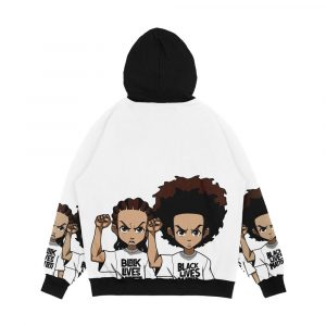 Alternative view of Riley And Huey Freeman Protesting Men's All-Over-Print Hoodie
