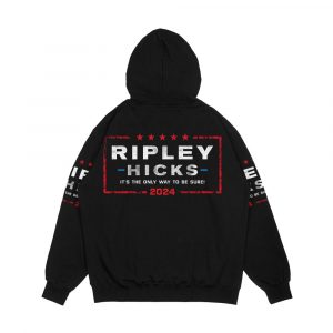 Alternative view of Ripley Hicks 2024 It's The Only Way To Be Sure Men's All-Over-Print Hoodie