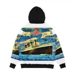 Alternative view of Rms Titanic Men's All-Over-Print Hoodie