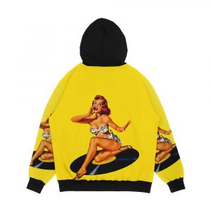 Alternative view of Rockabilly Goddess Men's All-Over-Print Hoodie