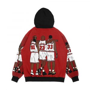 Alternative view of Rodman Mj And Scottie Men's All-Over-Print Hoodie