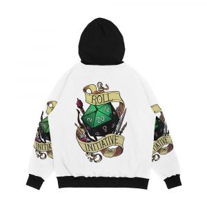 Alternative view of Roll Initiative Men's All-Over-Print Hoodie