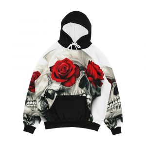 Rose Eye Skull Men's All-Over-Print Hoodie