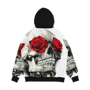 Alternative view of Rose Eye Skull Men's All-Over-Print Hoodie