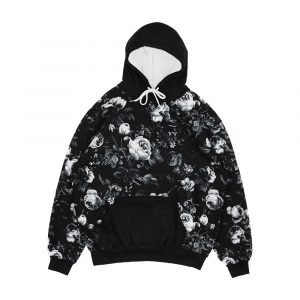 Roses Black And White Men's All-Over-Print Hoodie