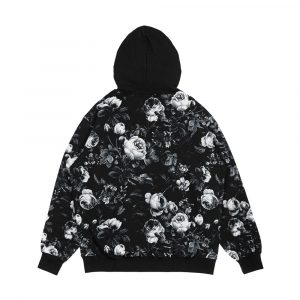 Alternative view of Roses Black And White Men's All-Over-Print Hoodie