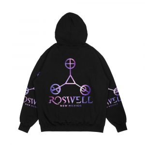Alternative view of Roswell Nm Logo Galaxy 1 Men's All-Over-Print Hoodie