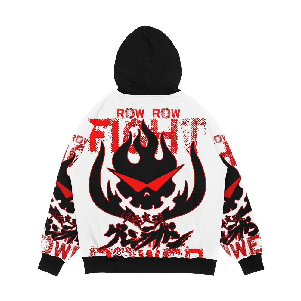 Row Row Fight The Power Men's All-Over-Print Hoodie - Image 2