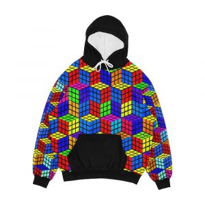 Rubik s Illusion Men's All-Over-Print Hoodie