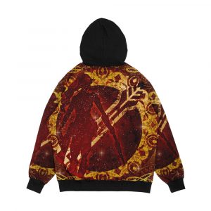 Alternative view of Rwby Deco Circle Pyrrha Nikos Men's All-Over-Print Hoodie