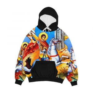 Saint George Men's All-Over-Print Hoodie
