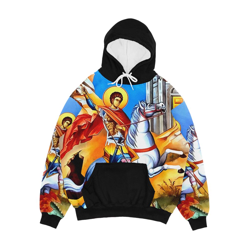 Saint George Men's All-Over-Print Hoodie
