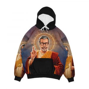 Saint Jeff Of Goldblum Jeff Goldblum Original Religious Painting Men's All-Over-Print Hoodie