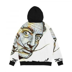 Alternative view of Salvador Dali Portrait Weird Look Yellow And Blue Men's All-Over-Print Hoodie