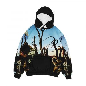 Salvador Dali Swans Reflecting Elephants Men's All-Over-Print Hoodie