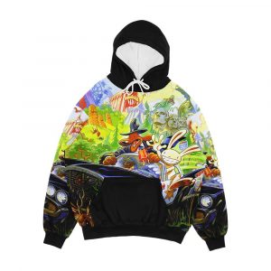 Sam And Max High Contrast Men's All-Over-Print Hoodie