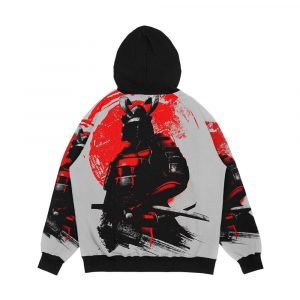 Alternative view of Samurai Warrior Men's All-Over-Print Hoodie