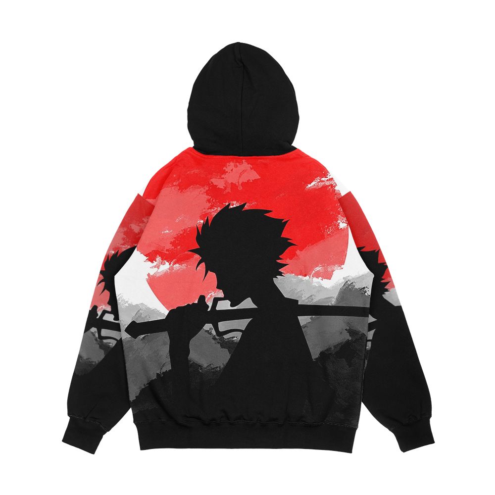 Samurai With Sunset Men's All-Over-Print Hoodie - Image 2