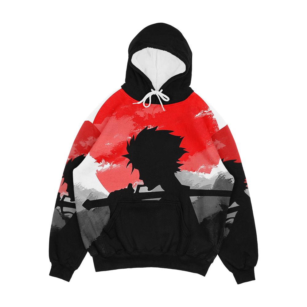 Samurai With Sunset Men's All-Over-Print Hoodie