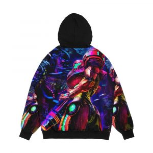 Alternative view of Samus Aran Metroid Men's All-Over-Print Hoodie