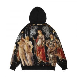 Alternative view of Sandro Botticelli Primavera Men's All-Over-Print Hoodie
