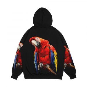 Alternative view of Scarlet Macaw Men's All-Over-Print Hoodie
