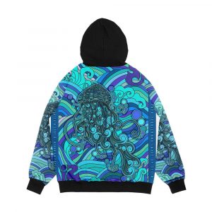 Alternative view of Sci String Cheese Incident Psychedelic Jellyfish Jelly Fish Ocean Of My Brain To Much Tequila Men's All-Over-Print Hoodie
