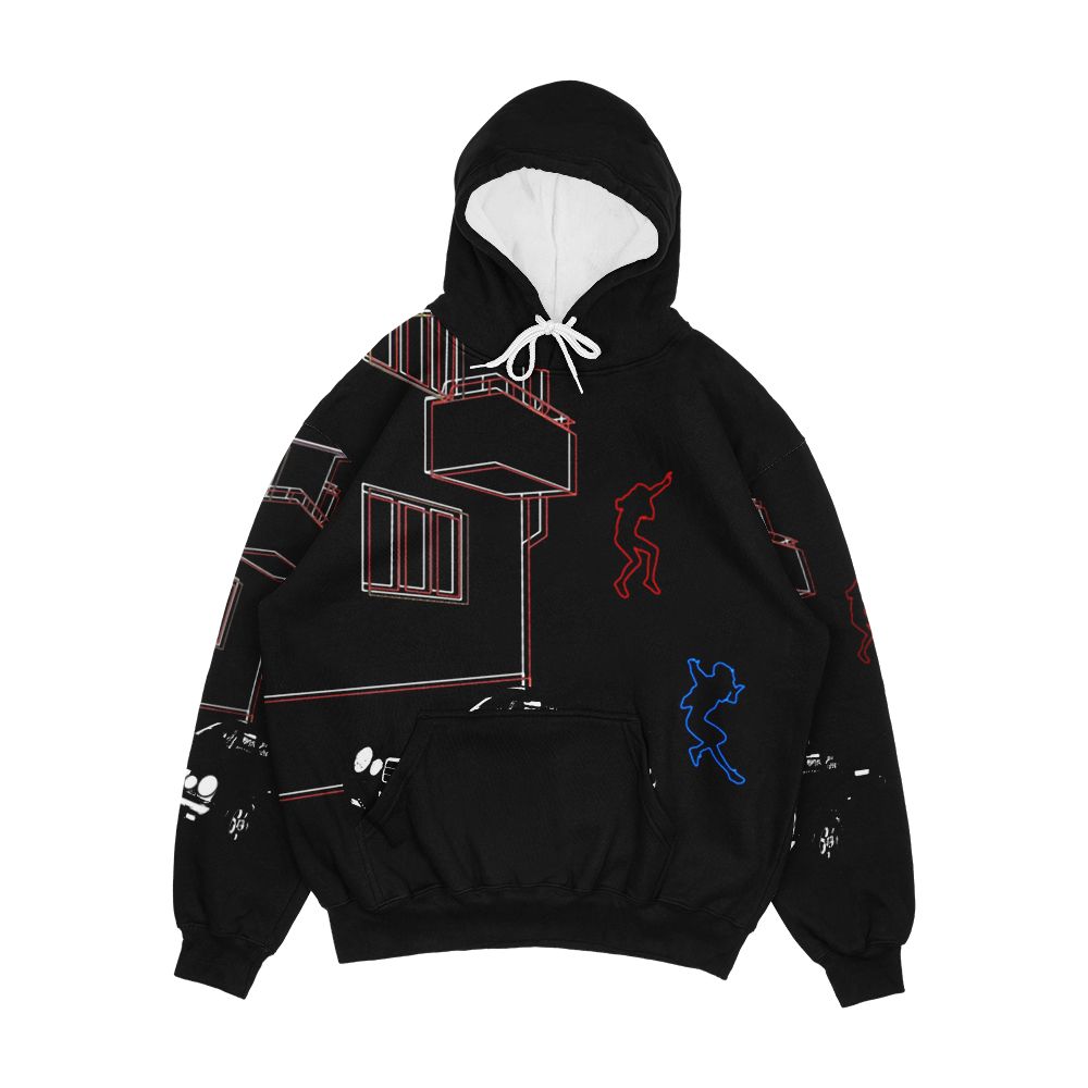 Science Fiction Neon Blur Men's All-Over-Print Hoodie