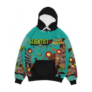 Scientis Meets The Space Invaders Men's All-Over-Print Hoodie