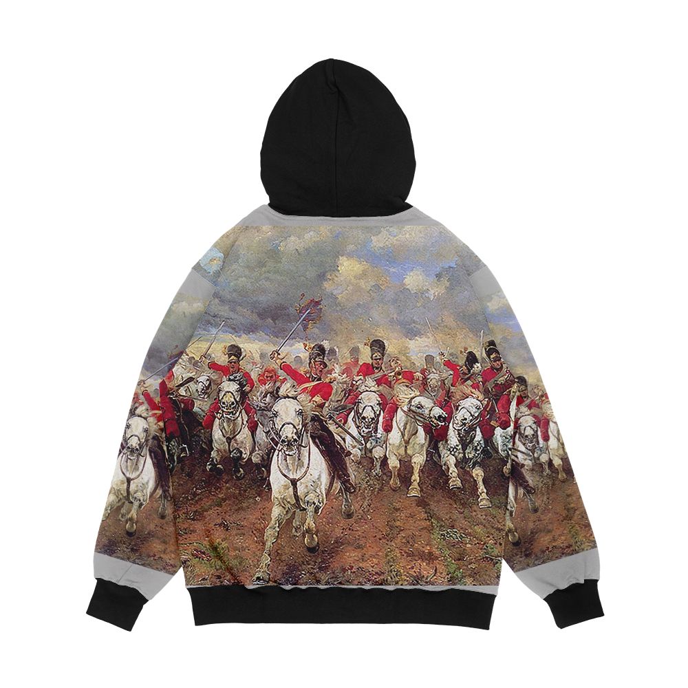 Scotland Forever Charge Of The Scots Greys Men's All-Over-Print Hoodie - Image 2