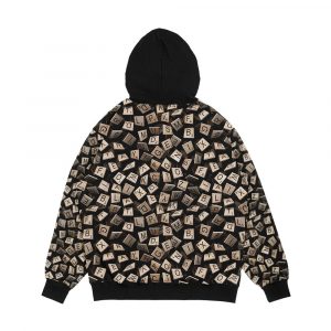 Alternative view of Scrabble Tile Madness Pattern Men's All-Over-Print Hoodie