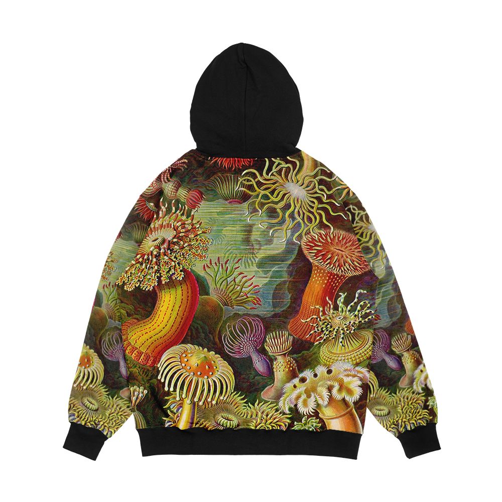 Sea Anemone Ernst Haeckel Men's All-Over-Print Hoodie - Image 2