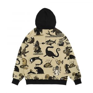 Alternative view of Sea Monsters Collection Men's All-Over-Print Hoodie