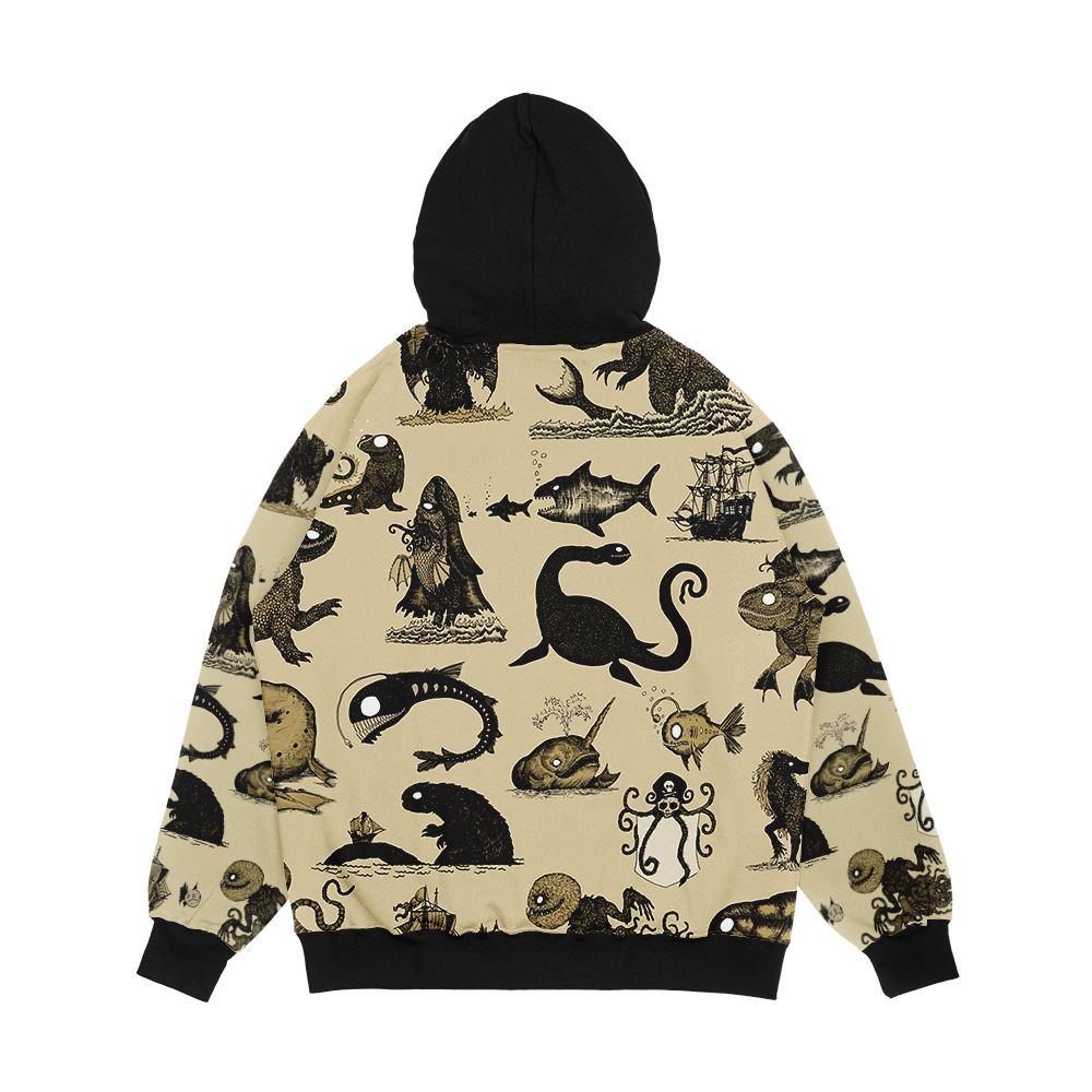 Sea Monsters Collection Men's All-Over-Print Hoodie - Image 2
