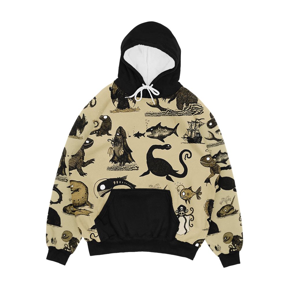 Sea Monsters Collection Men's All-Over-Print Hoodie