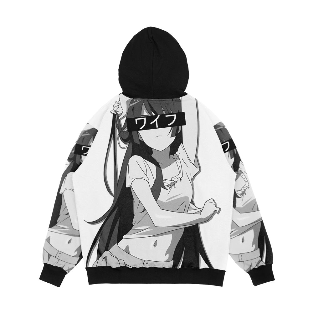 Senjougahara Waifu Men's All-Over-Print Hoodie - Image 2