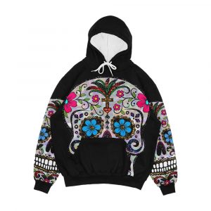 Sequin Print Sugar Skulls Men's All-Over-Print Hoodie