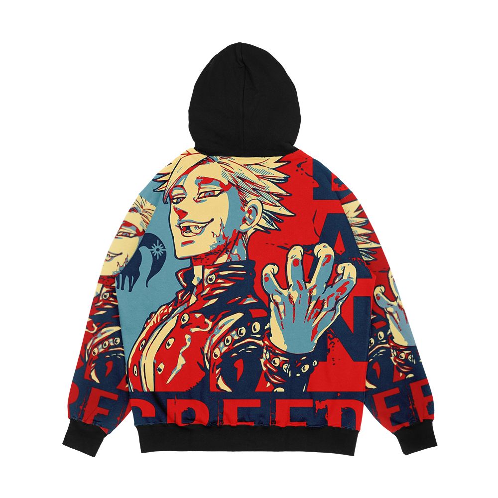 Seven Deadly Sins Anime Ban Greed Men's All-Over-Print Hoodie - Image 2